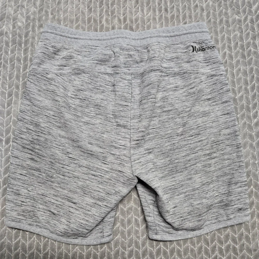 Hurley Phantom Mens Space Dye Knit Athletic Sweat Shorts Gray Size L D8458-00